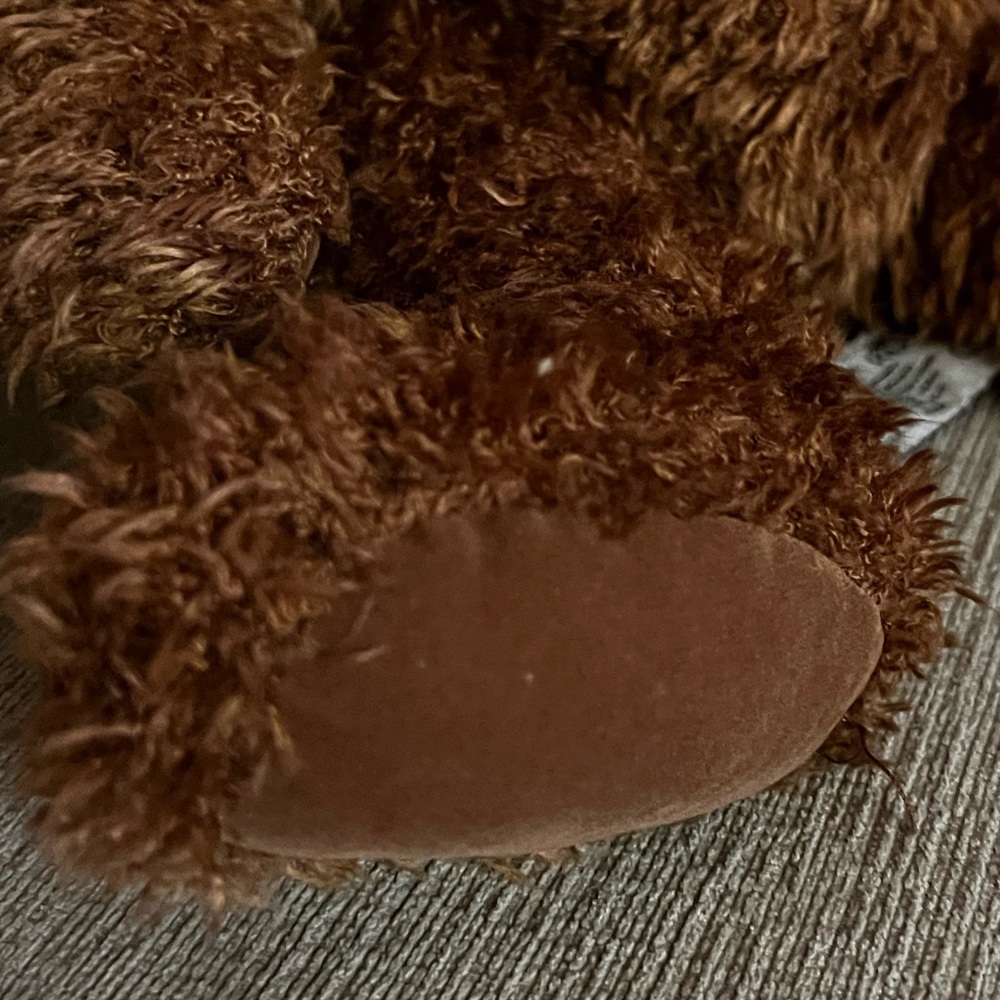 Russ bearie Ernest‎ Bear Plush Dark curly Hair Velvet feet - Picture 3 of 8